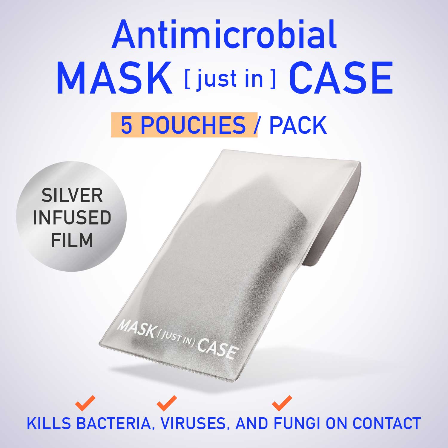 Antibacterial Mask Case - Silver Infused Face Mask Storage Pouch 5 Cou –  Solution-Hero