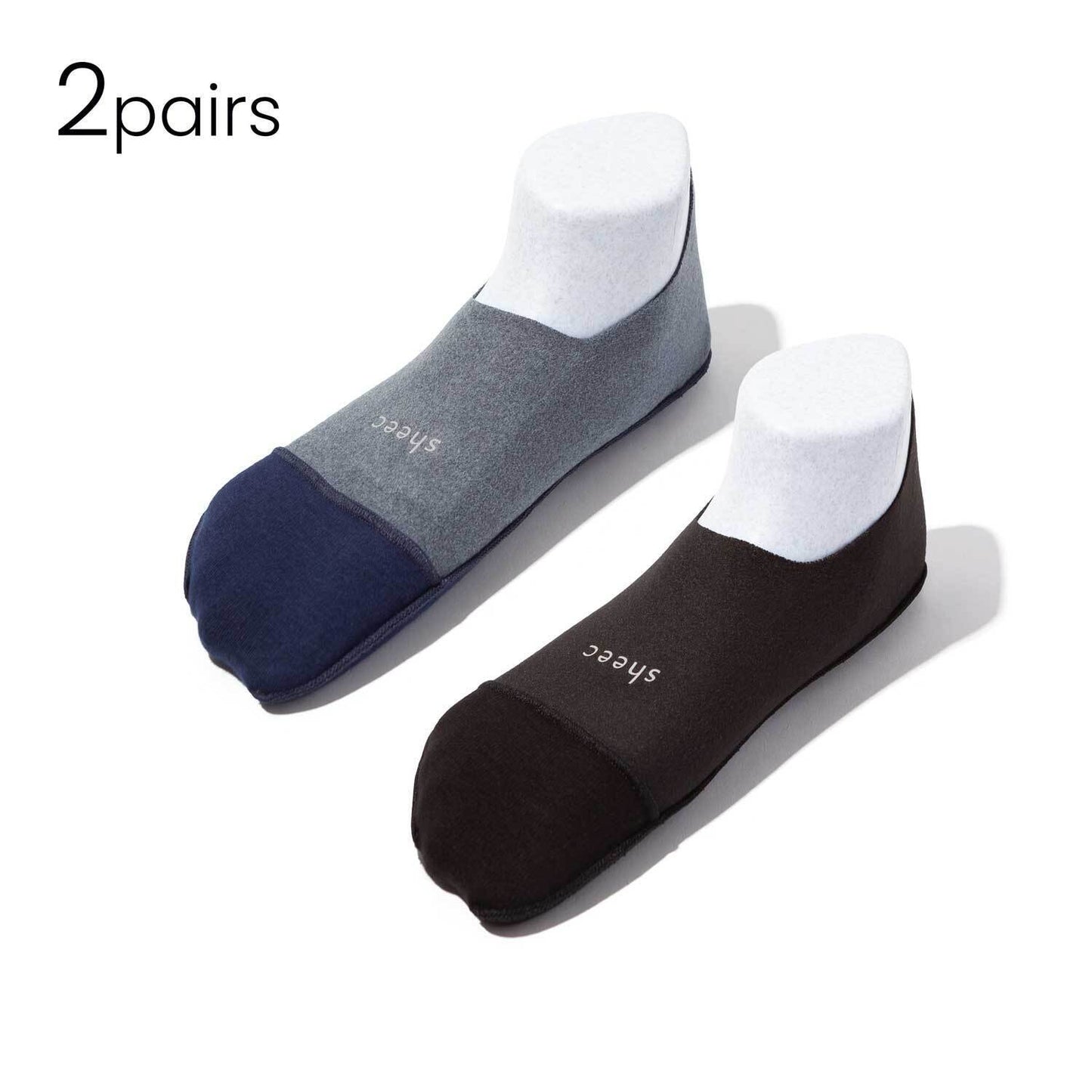 Men's Fleece Lined Socks | No Show | Sheec - Bundle 2Pairs