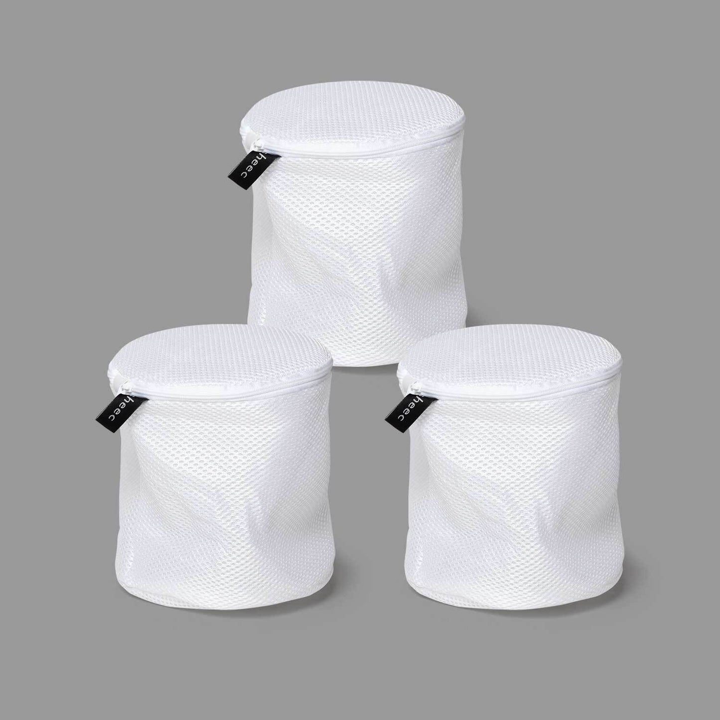 3 Pack Structured Mesh Laundry Bag for Delicates - Bra, Underwear, Socks