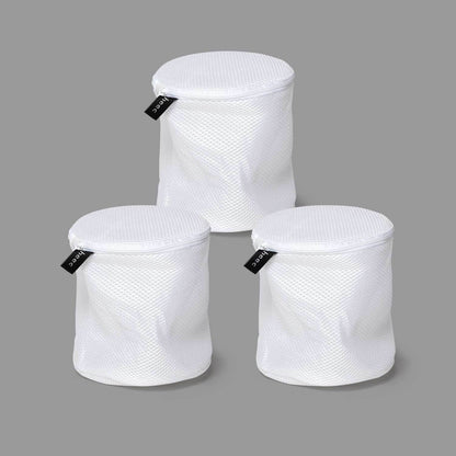 3 Pack Structured Mesh Laundry Bag for Delicates - Bra, Underwear, Socks