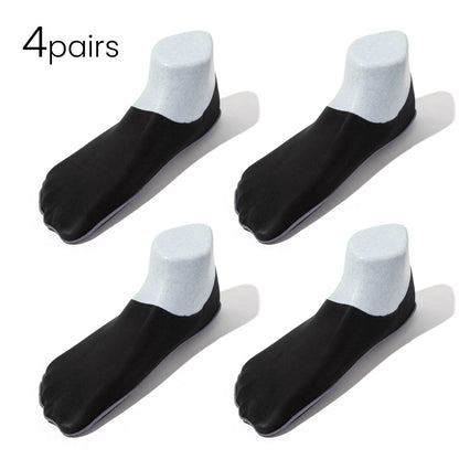 Youth No Show Socks for Dress Shoes | Thin and Durable Nylon & Cotton - 4 Pairs | Non-Slip Guaranteed (Discontinued)