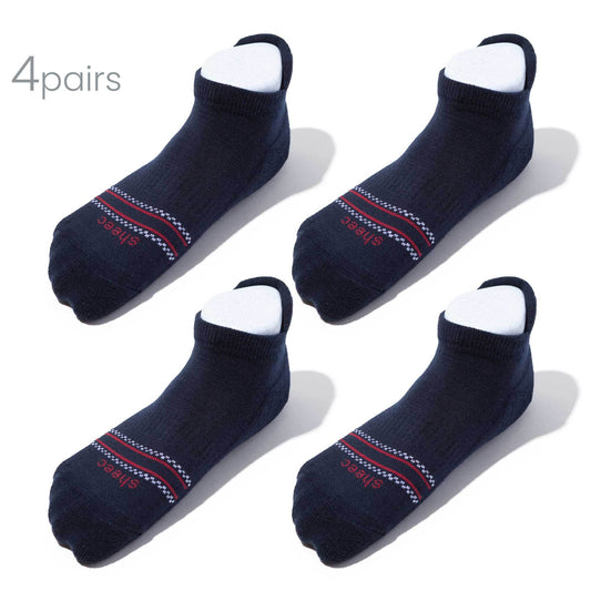 Wool Socks | No-Show Women’s Merino Wool Socks | Sheec - Bundle 4Pairs