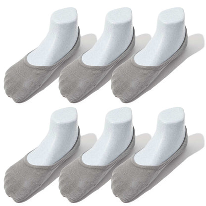 Men's Low-cut Casual No Show Socks | Super Soft Modal / 6 Pair Bundle Packs | Non-slip Guaranteed