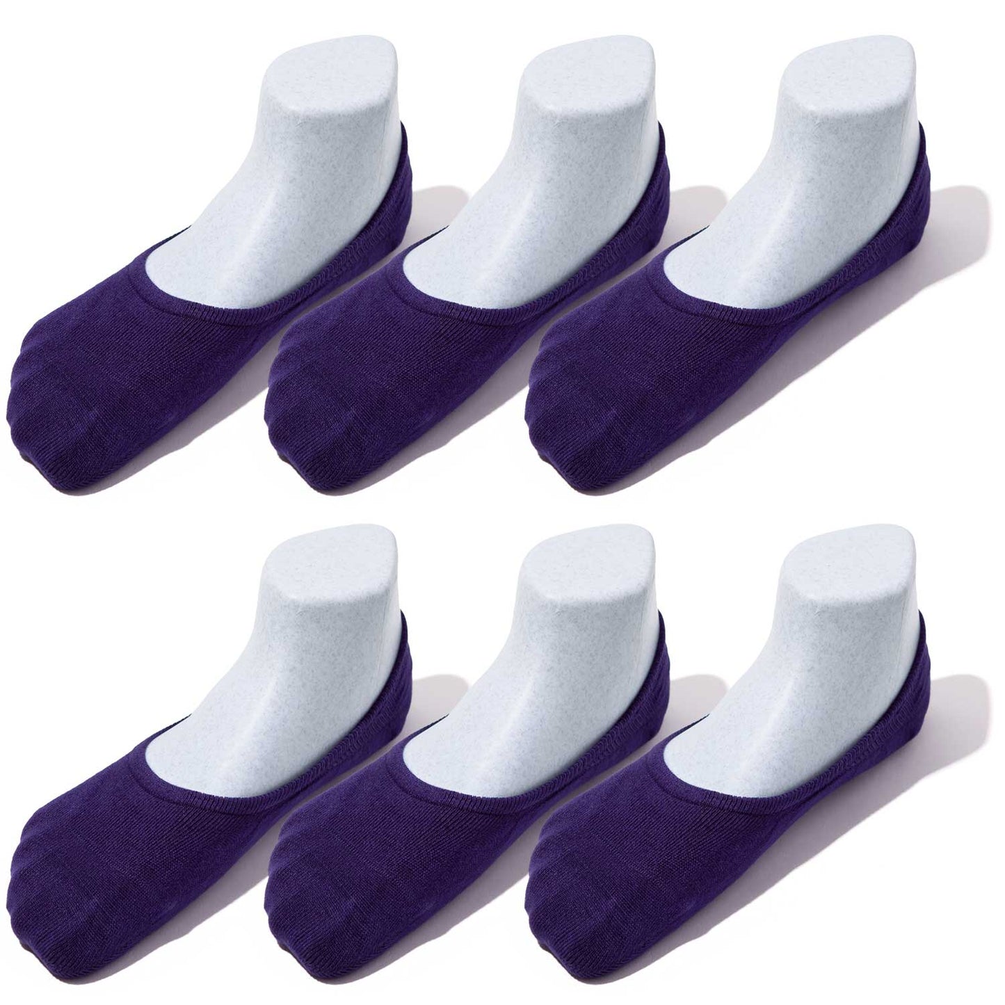 Men's Low-cut Casual No Show Socks | Super Soft Modal / 6 Pair Bundle Packs | Non-slip Guaranteed