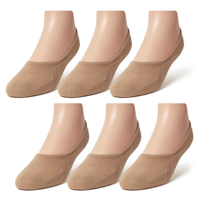 Women's Low-cut Casual No Show Socks | Super Soft Modal / 6 Pair Bundle Packs | Non-slip Guaranteed