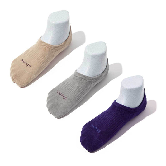 Men's High-cut Casual No Show Socks | Super Soft Modal / 3 Pair Multi Packs | Non-slip Guaranteed