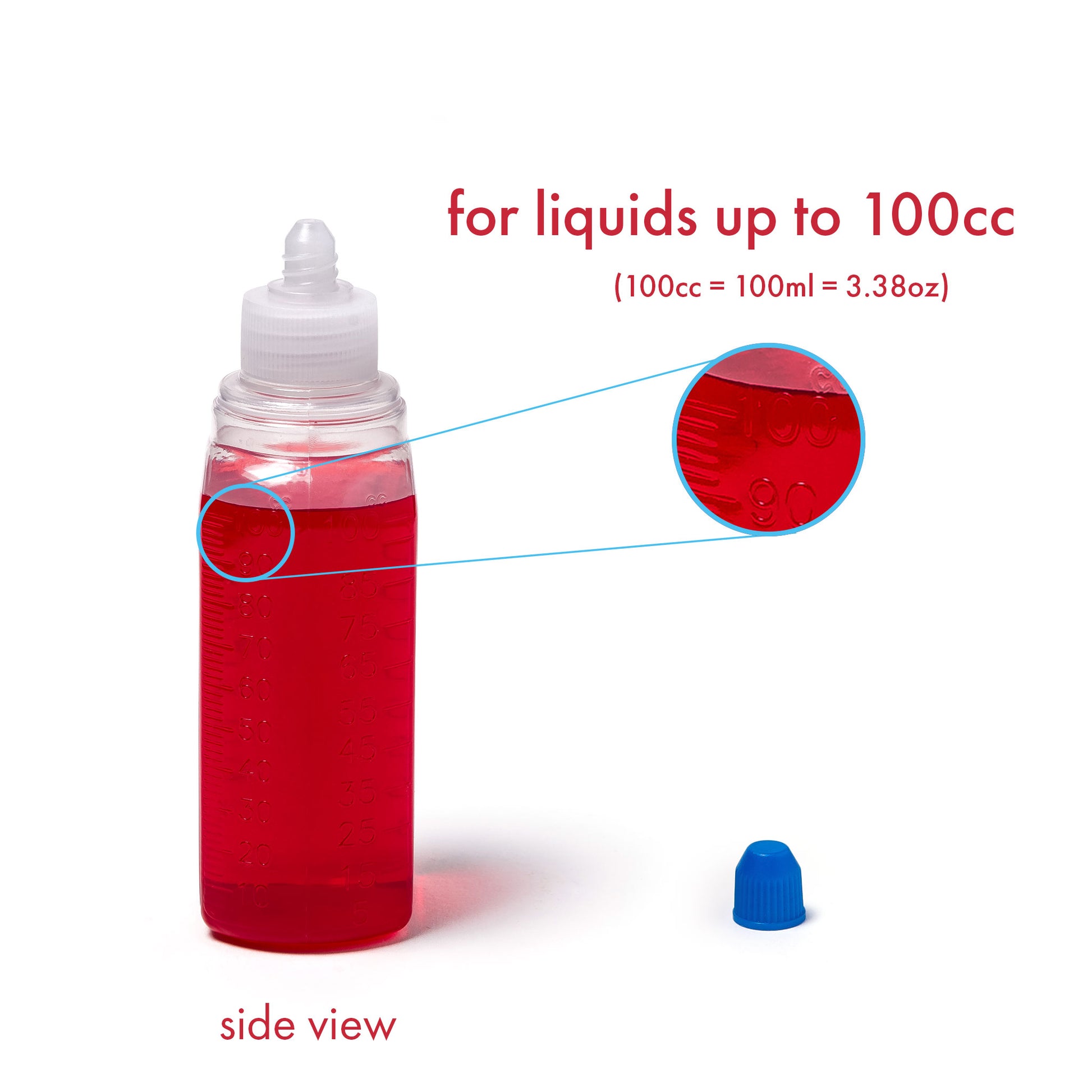 Plastic Squeeze Bottles For Liquids Side Tube Bottles Refillable