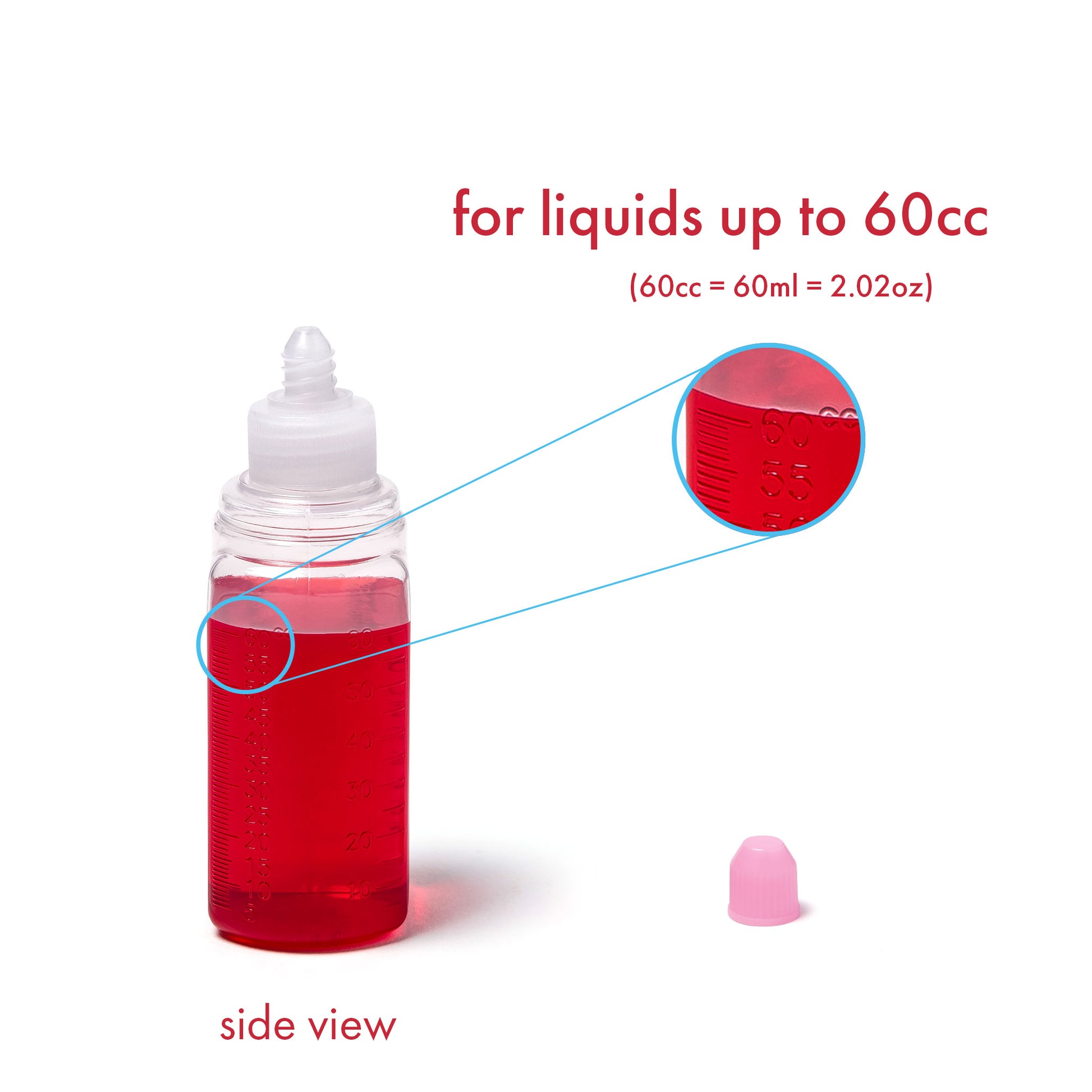 Refillable container bottles 60cc 10 count