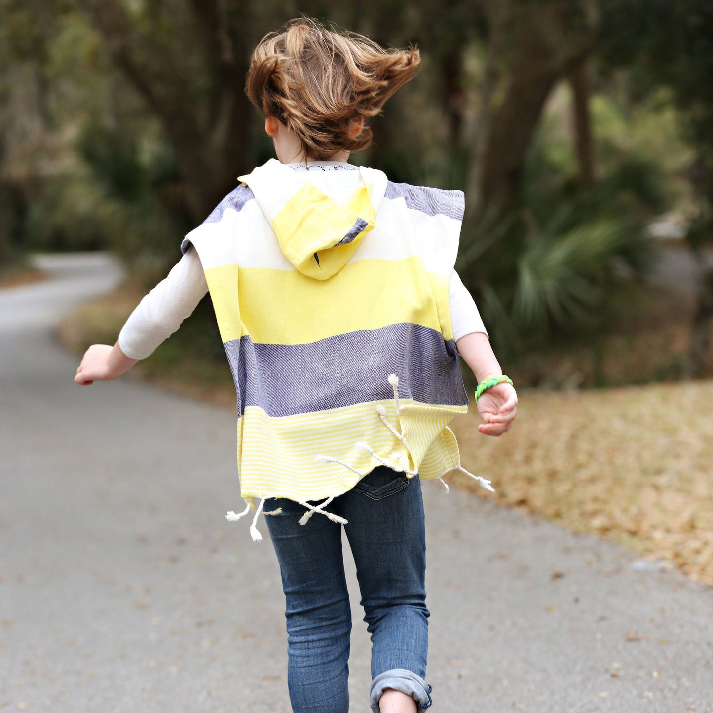 Children's Poncho and Parker Breakers Yellow and Grey Model