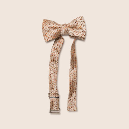Little butterfly bow tie tweed texture peach