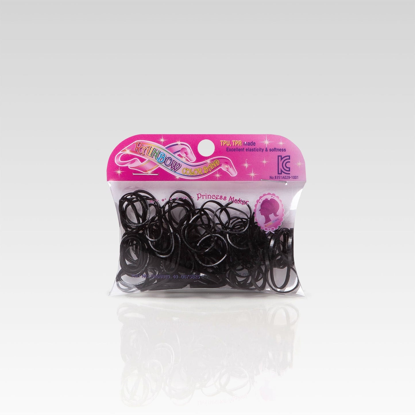 Hair Band Rubber Small Black 100 set