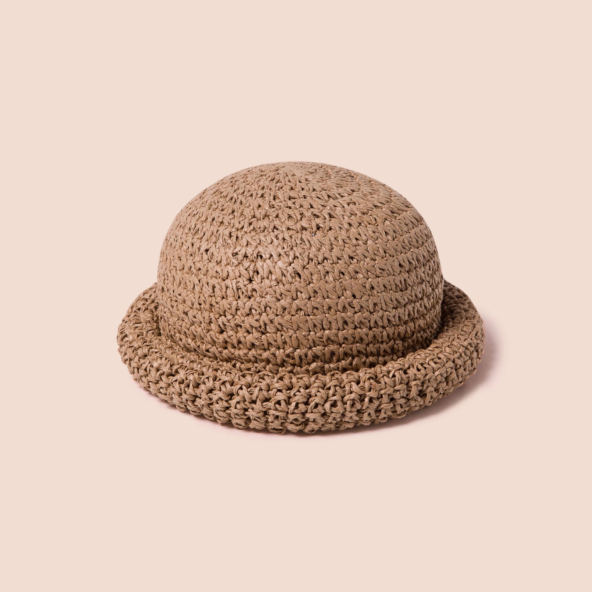 Adjustable Sun Hat Straw Bell Hat Brown