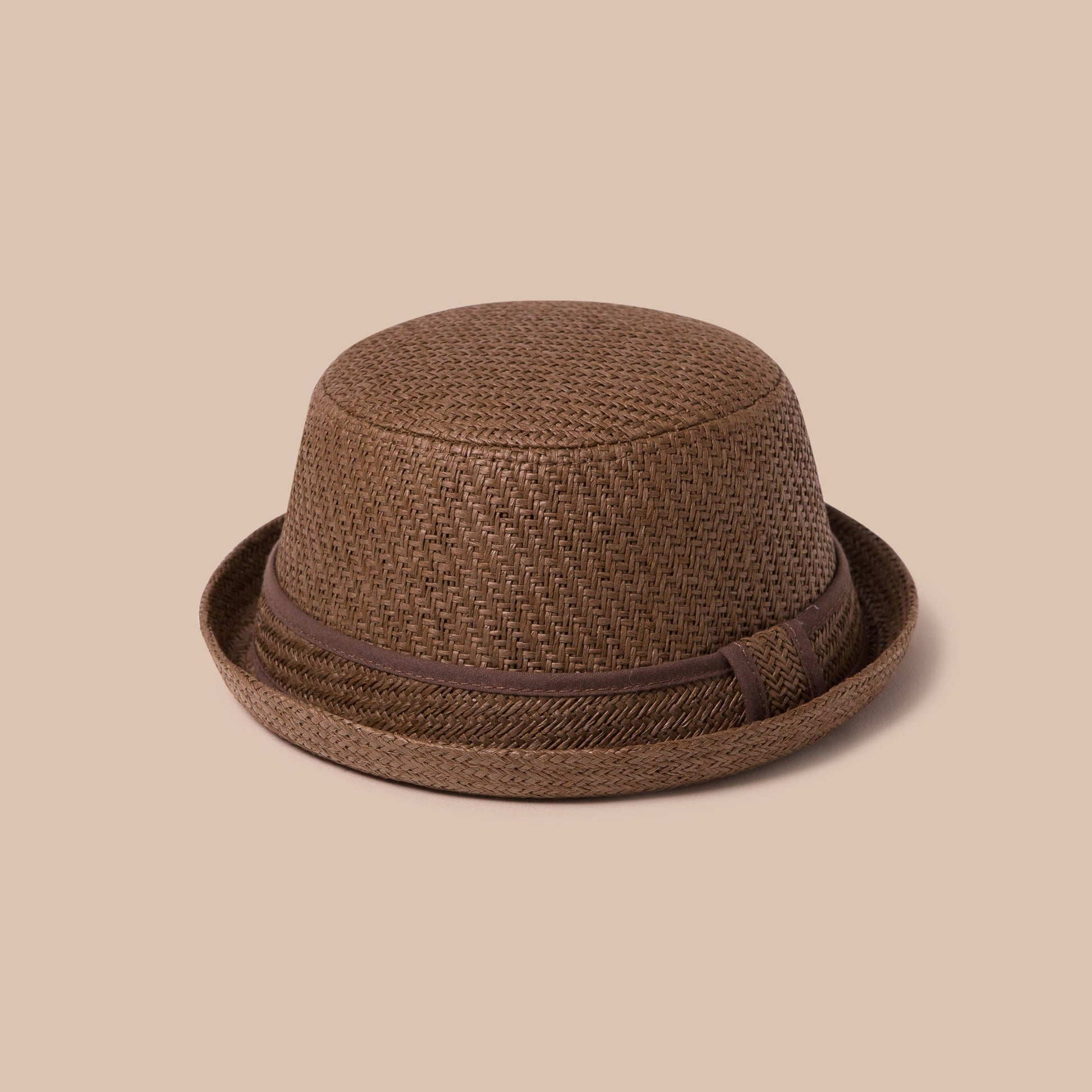 Adjustable Sun Hat Straw Boater Hat Brown