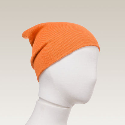 100% combed cotton beanie for toddlers, beanie for boys, beanie for girls, orange