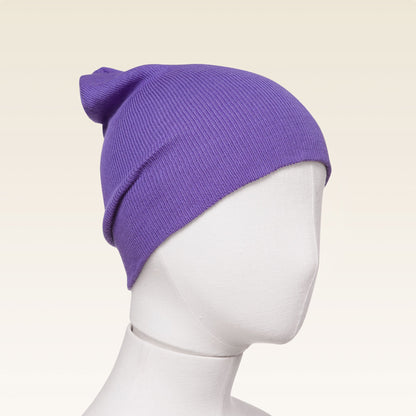 100% combed cotton beanie for toddlers, beanie for boys, beanie for girls, purple