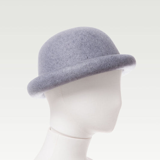 Wool Bell Hat Gray mannequin