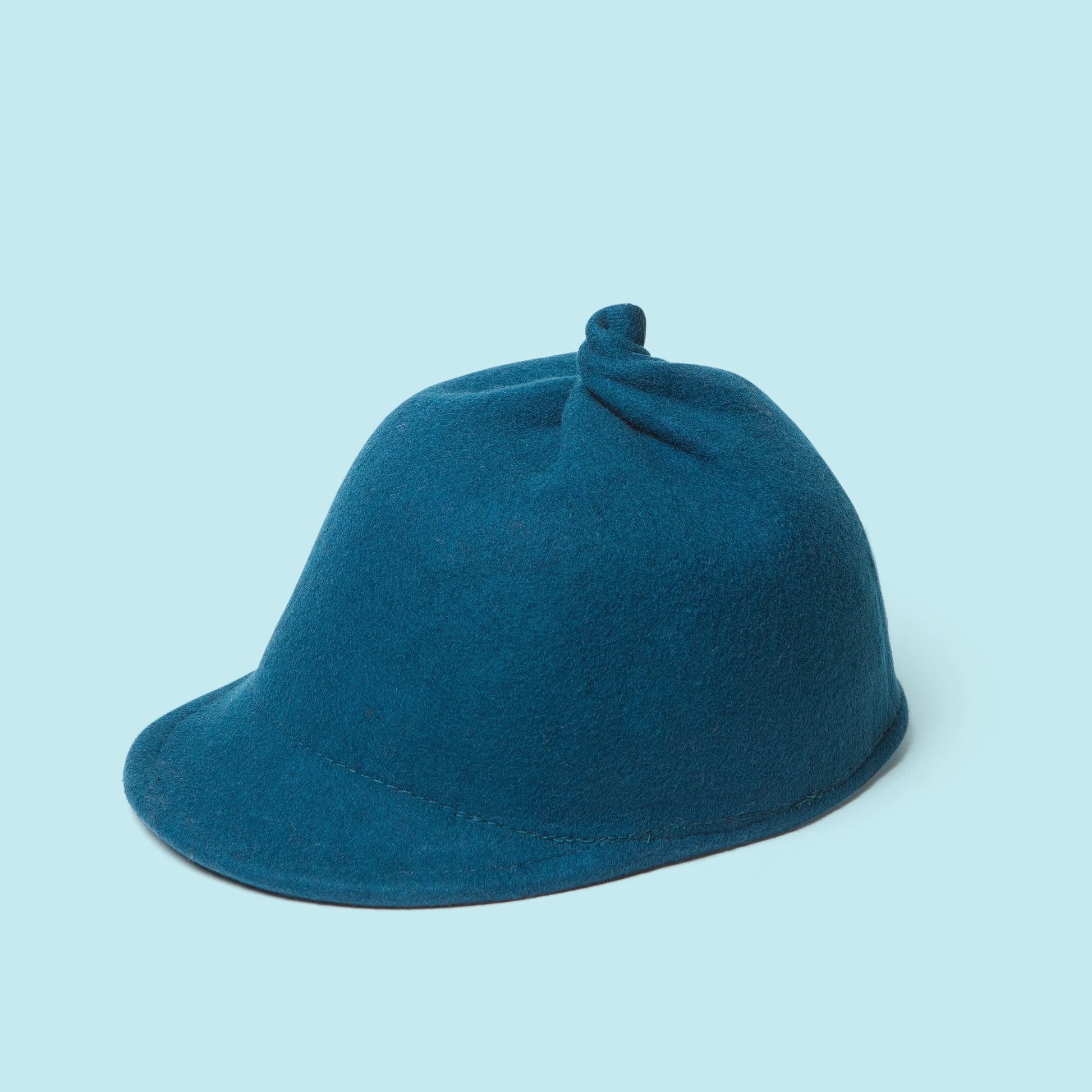 Wool Equestrian Cap (Blue)