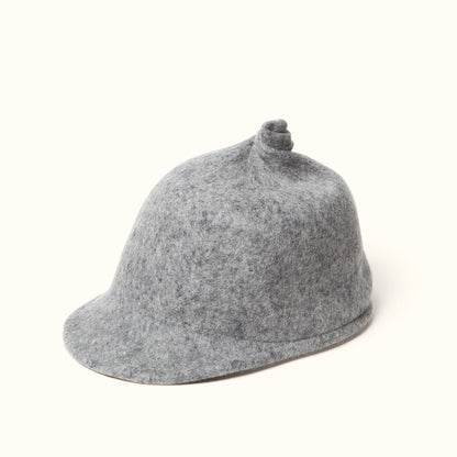 Wool Equestrian Cap (Gray)
