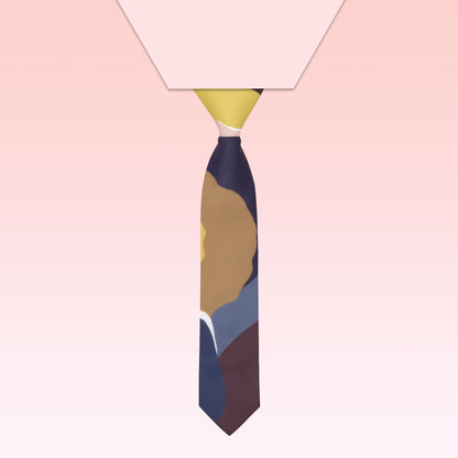 Pretied adjustable modern colorful print mini-tie neck tie for boys