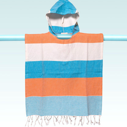 Children's Poncho and Parker Breakers Orange and Blue