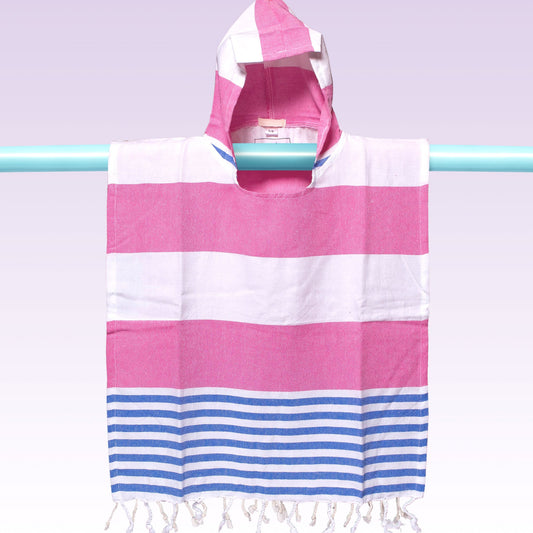 Children's Poncho and Parker Kahuna Skinny Pink and White