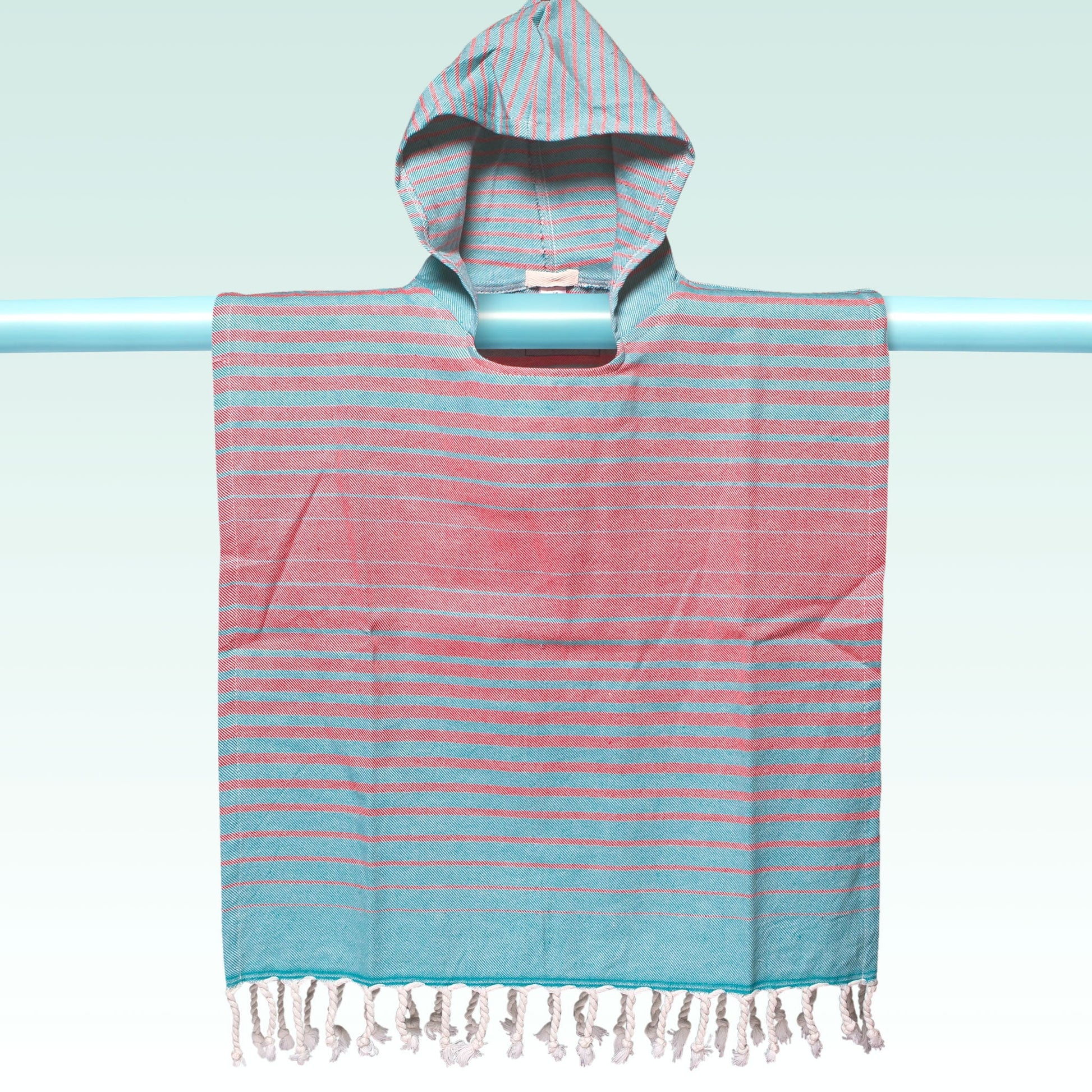 Children's Poncho and Parker Swell Orange and Turquoise