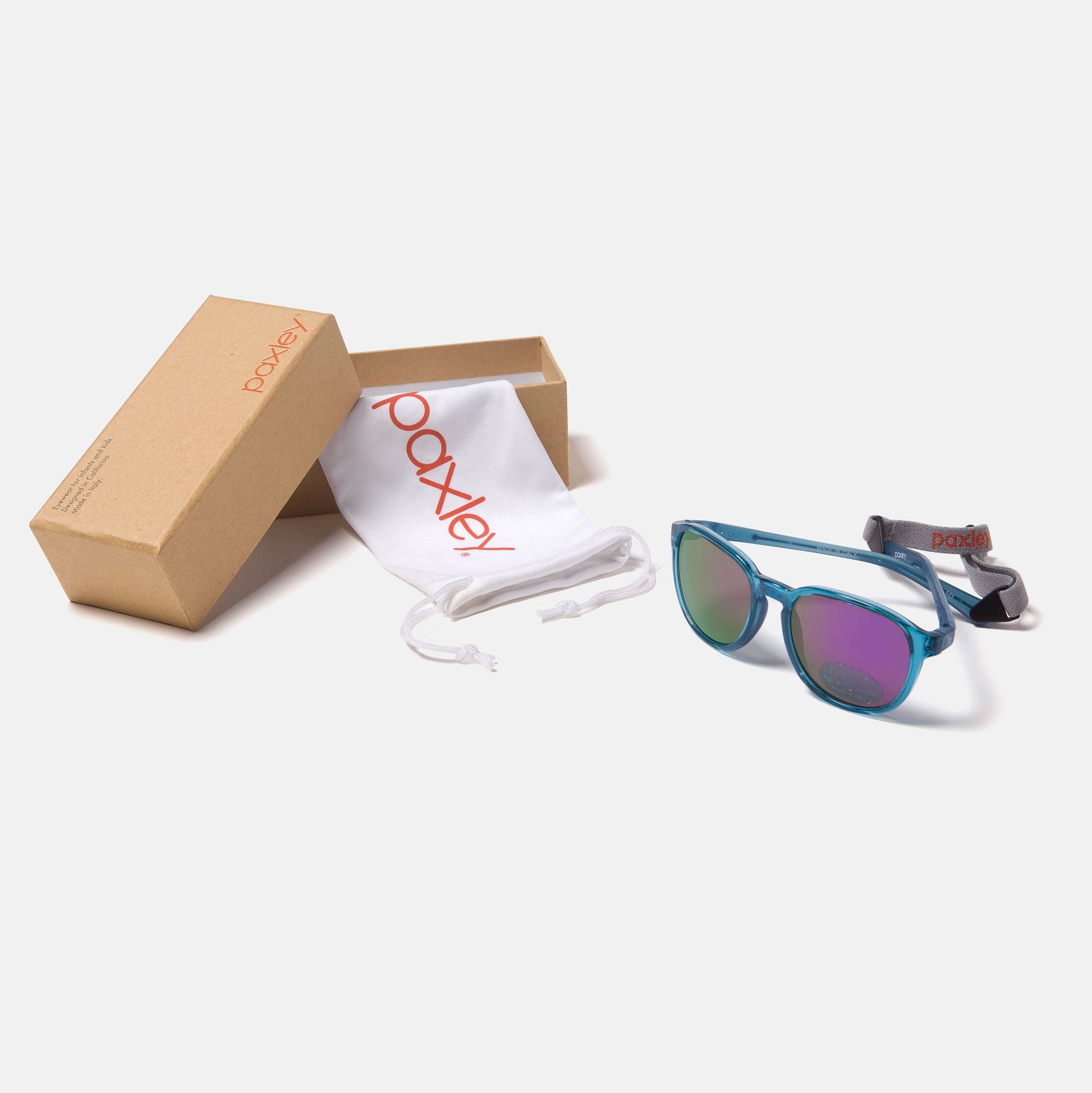 Paxley Sunglasses for Kids Mulholland Steelt 0-5 Packaging