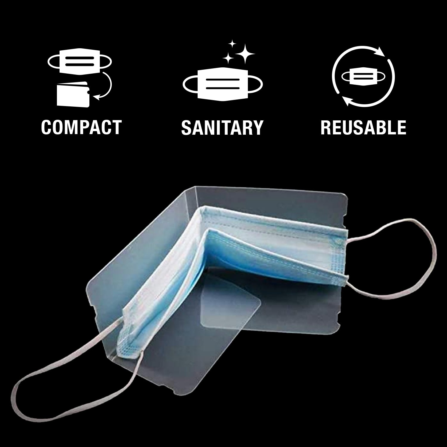 Portable Face Mask Case - Storage Pouch for 3-Ply Mask (10 count ...