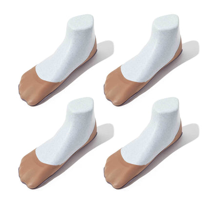 Women's Low-cut Loafer No Show Socks | Nylon & Cotton - 4 Pairs | Non-slip Guaranteed