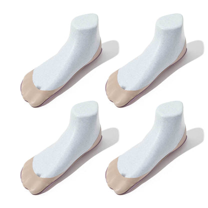Ultra Low-cut Ultra Lightweight No Show Socks | Nylon & Cotton 4pair Pack | Non-slip Guaranteed