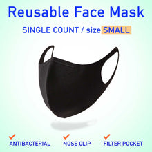 Load image into Gallery viewer, Antibacterial Reusable Mask with Nose Clip and Filter Pocket
